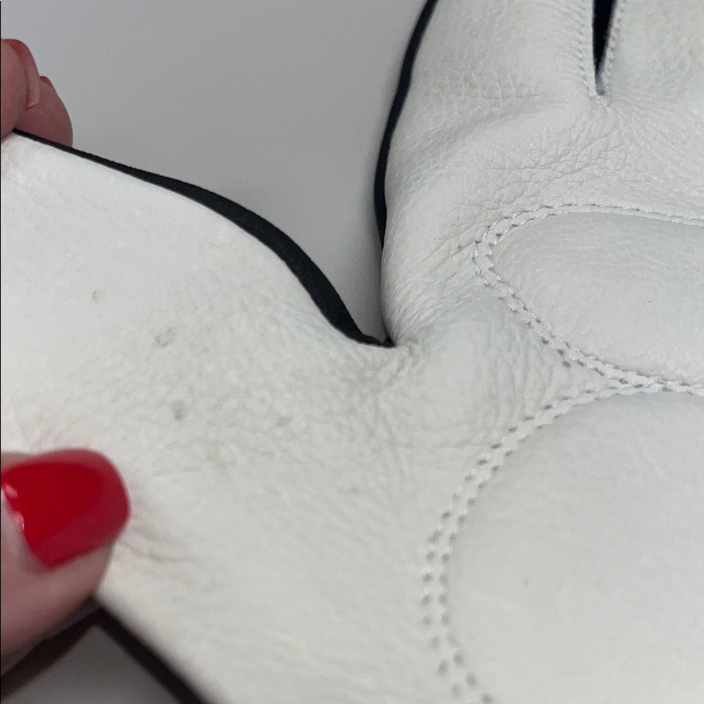 Python Partial Leather Black & White Padded Hand … - image 4